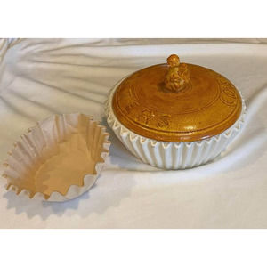 Ceramic Coffee Filter Bowl with Lid